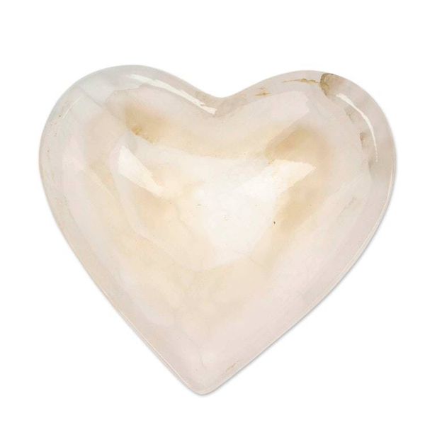 Alternate image for Romantic Heart-Shaped Hand-Carved Natural Marble Catchall White Heart