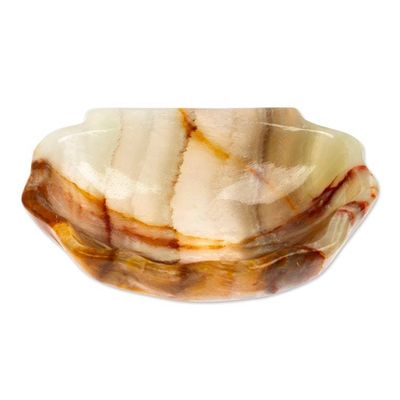 Alternate image for Seashell-Themed Hand-Carved Natural Marble Catchall Green Seashell