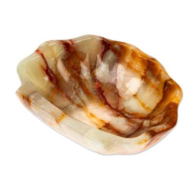 Alternate image for Seashell-Themed Hand-Carved Natural Marble Catchall Green Seashell