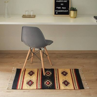 Alternate image for Unique Geometric Wool Rug 2x3.5 Sixth Sun