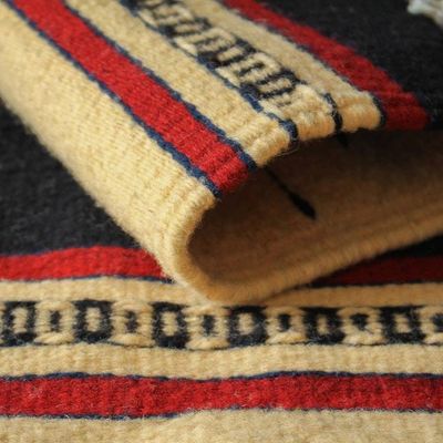 Alternate image for Unique Geometric Wool Rug 2x3.5 Sixth Sun