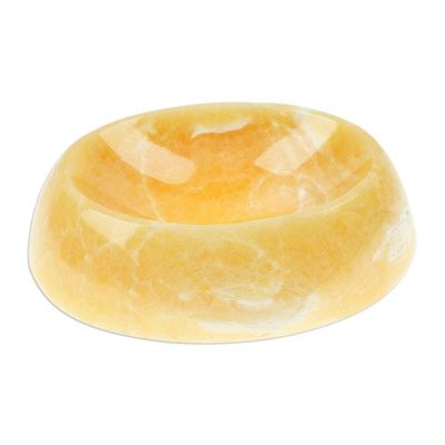 Alternate image for Peach Onyx Soap Dish Hand Crafted in Mexico Onyx Bubble
