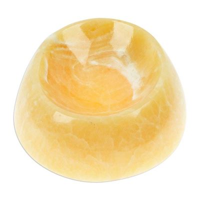 Alternate image for Peach Onyx Soap Dish Hand Crafted in Mexico Onyx Bubble