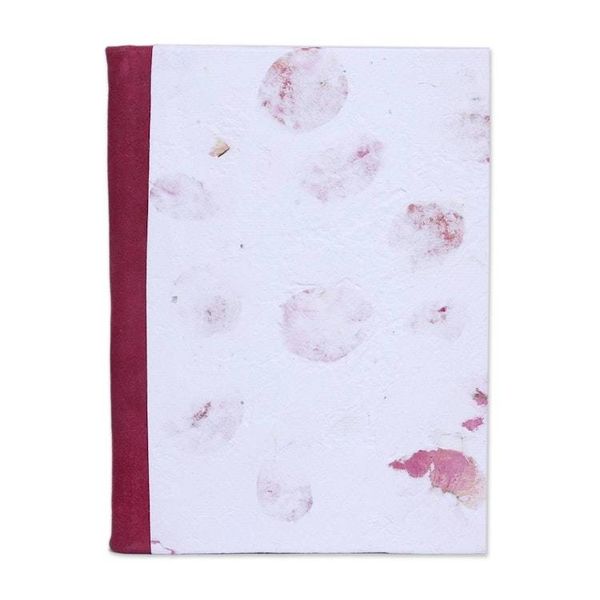 Alternate image for Recycled Paper Journal in White from Mexico Rosy Rain