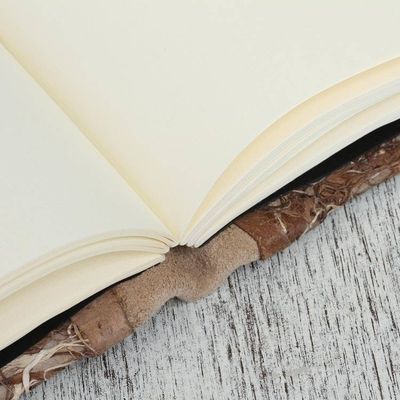 Alternate image for Recycled Paper Journal in Brown and Beige from Mexico Forest Nest