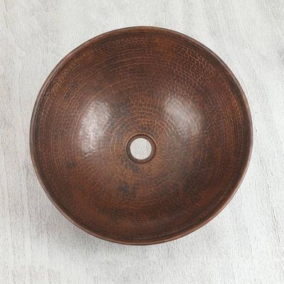 Alternate image for Handcrafted Upcycled Copper Sink with Hammered Finish Sophistication Renewed