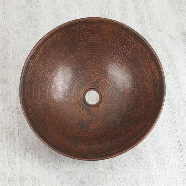 Alternate image for Handcrafted Upcycled Copper Sink with Hammered Finish Sophistication Renewed