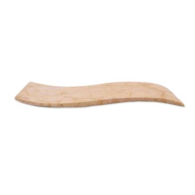 Alternate image for Modern Rectangular Tray in Natural Mexican Marble Earths Whisper