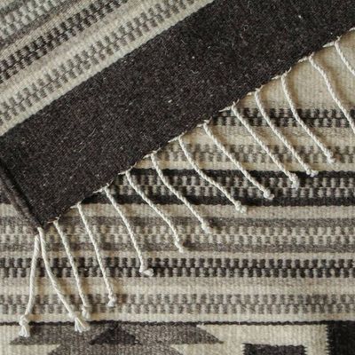 Alternate image for Diamond Sun Handloomed Zapotec Rug 2.5 X5 Mexico Mythic Sun