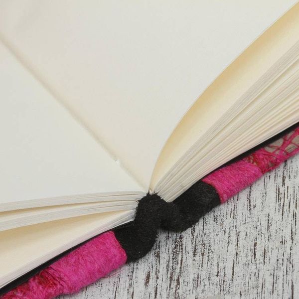 Alternate image for Recycled Paper Journal with Fuchsia Motifs from Mexico Fuchsia Delicacy
