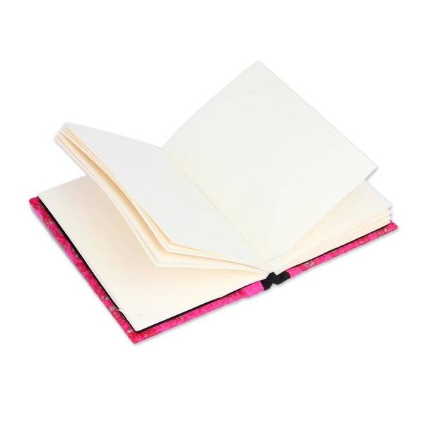 Alternate image for Recycled Paper Journal with Fuchsia Motifs from Mexico Fuchsia Delicacy