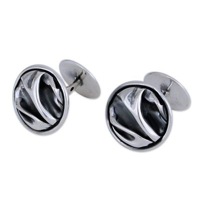 Alternate image for Unique Modern Fine Silver Cufflinks The Sierra