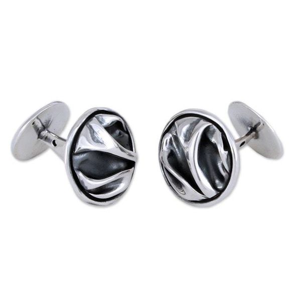 Alternate image for Unique Modern Fine Silver Cufflinks The Sierra