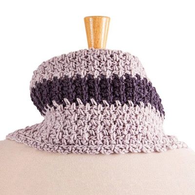 Alternate image for Cotton Blend Light Grey Neck Warmer From Mexico Autumn Skies
