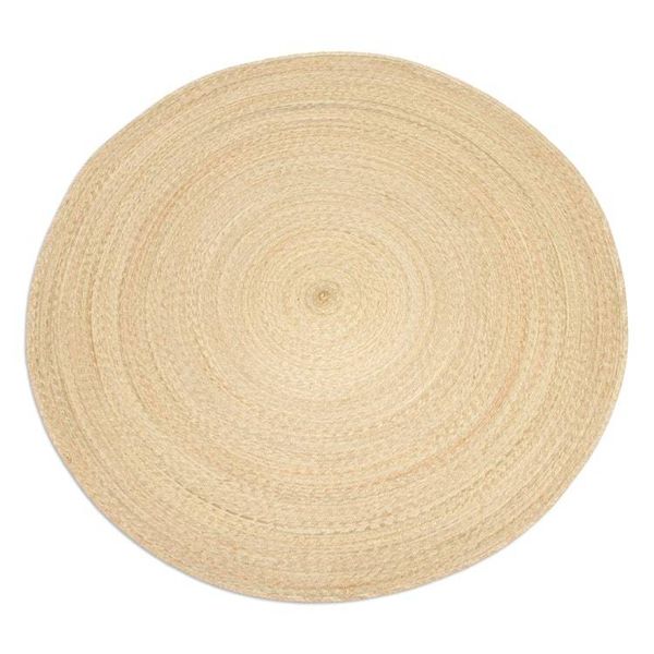 Alternate image for Double Layer Braided Palm Frond Accent Mat from Mexico Double Braided Circles