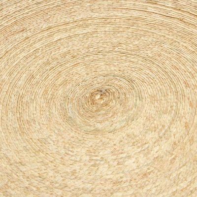 Alternate image for Double Layer Braided Palm Frond Accent Mat from Mexico Double Braided Circles