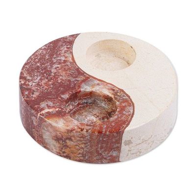 Alternate image for Natural Marble Yin and Yang Tealight Holder Yin and Yang