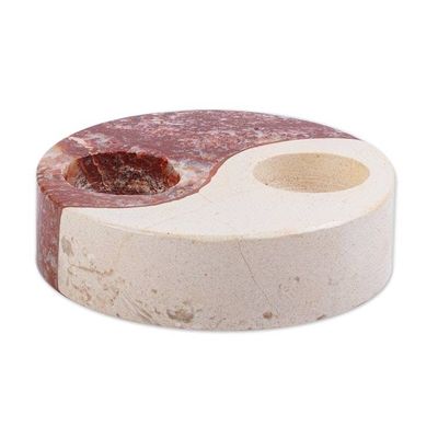 Alternate image for Natural Marble Yin and Yang Tealight Holder Yin and Yang