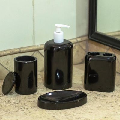 Alternate image for Handmade Black Onyx Bath Accessory Set Vanity Fair in Black