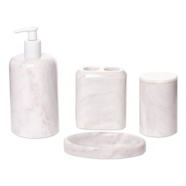Alternate image for Handcrafted Marble Bath Accessory Set 5 Pieces Vanity Fair in Beige