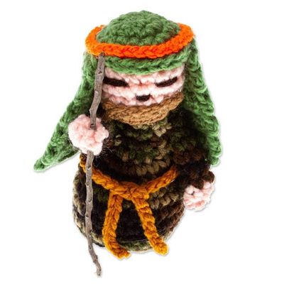 Alternate image for Hand Crocheted Nativity Scene 7 Pieces Homespun Nativity