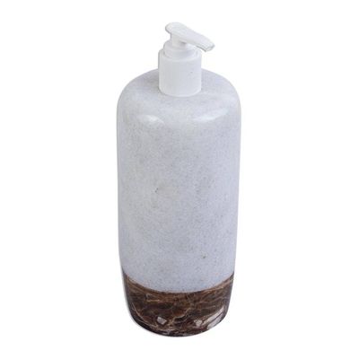 Alternate image for Natural White Marble and Onyx Bath Set 8 Pieces Elite