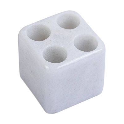Alternate image for Natural White Marble and Onyx Bath Set 8 Pieces Elite