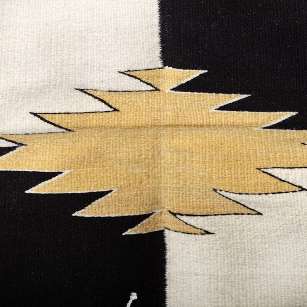 Alternate image for All Wool Colorblock Area Rug in Black and White 4x6.5 Corners