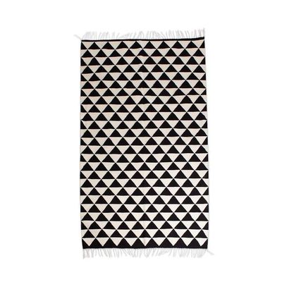 Alternate image for Hand Woven Black and Ecru Wool Area Rug Mountains of Teotitlan