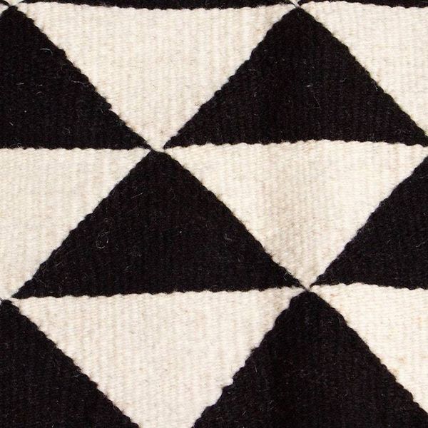 Alternate image for Hand Woven Black and Ecru Wool Area Rug Mountains of Teotitlan
