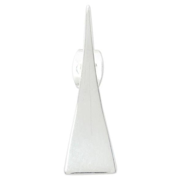 Alternate image for Individual 950 Silver Drop Earring with Geometric Design Alpha