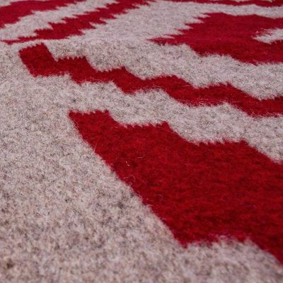 Alternate image for Diamond Pattern Hand Woven Zapotec Rug 2.5x5 from Mexico Valley Fire