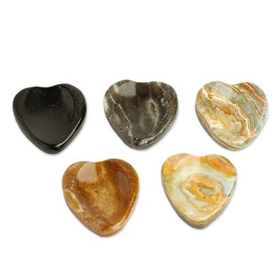 Alternate image for Heart-Shaped Stones for Stress Relief Pair Elegant Heart Amulet
