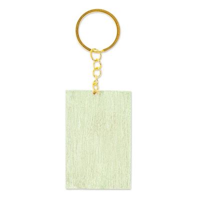 Alternate image for Decoupage Wooden Keychain With Mexican Loteria Game Motif The Brave One