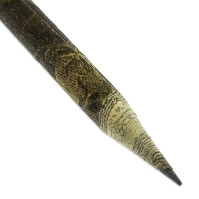 Alternate image for Vintage Handmade Recycled Paper Pencil with Green Eraser News of Yesterday
