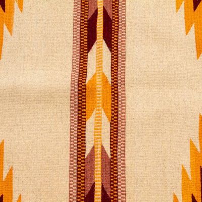Alternate image for Natural Dye Zapotec 2.5x5 Wool Rug with Geometric Details Desert Dreams