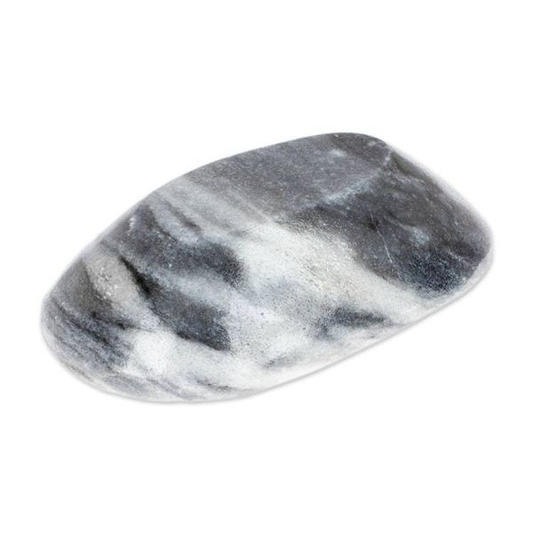 Alternate image for Grey and White Natural Marble Catchall Hand-Carved in Mexico Grey Finesse