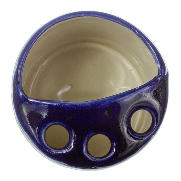 Alternate image for Artisan Crafted Talavera-Style Toothbrush Holder Talavera Bouquet