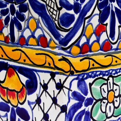 Alternate image for Hand-Painted Tissue Box Cover Hacienda Colors