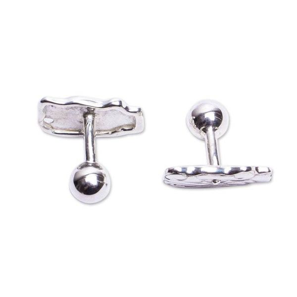 Alternate image for Quetzalcoatl Sterling Silver Cufflinks from Mexico Quetzalcoatl Duo
