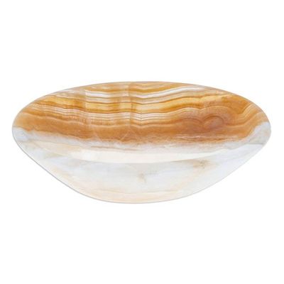Alternate image for Striped Onyx Soap Dish Hand Crafted in Mexico Clean Lines