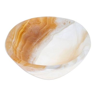 Alternate image for Striped Onyx Soap Dish Hand Crafted in Mexico Clean Lines