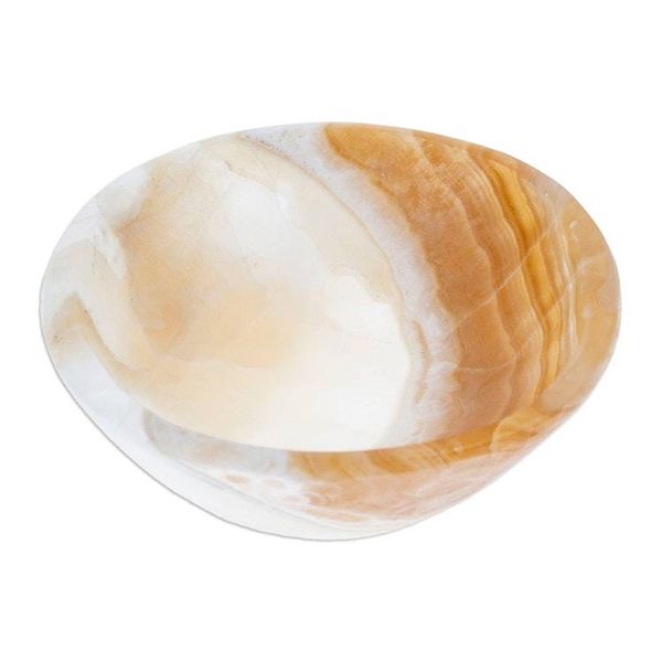 Alternate image for Striped Onyx Soap Dish Hand Crafted in Mexico Clean Lines