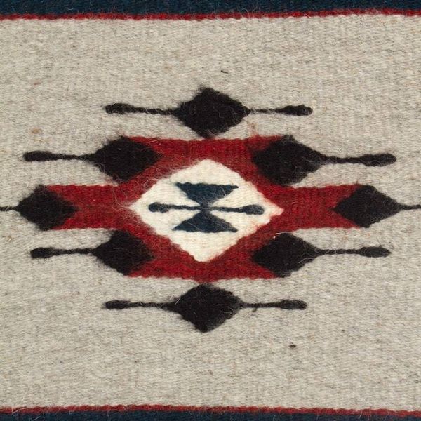 Alternate image for Artisan-Made Zapotec Diamond-Patterned Wool Area Rug 1x1 Diamond of Heritage