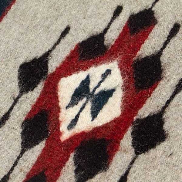 Alternate image for Artisan-Made Zapotec Diamond-Patterned Wool Area Rug 1x1 Diamond of Heritage