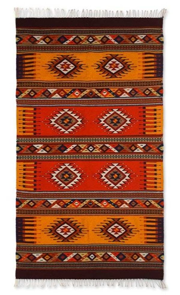 Alternate image for Zapotec wool rug 4.5x7 Summers Day