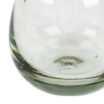 Alternate image for Handblown Wavy Drop-Shaped Recycled Glass Incense Diffuser Wavy Essences