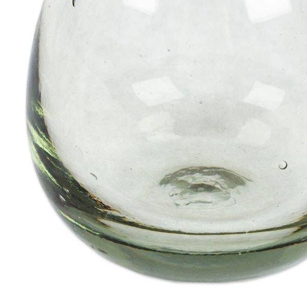 Alternate image for Handblown Wavy Drop-Shaped Recycled Glass Incense Diffuser Wavy Essences