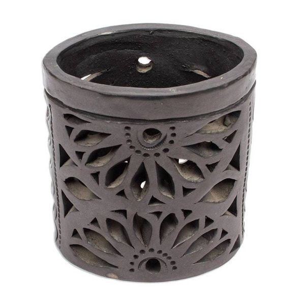Alternate image for Oaxaca Barro Negro Ceramic Oval Pencil Holder Oaxacan Ellipse
