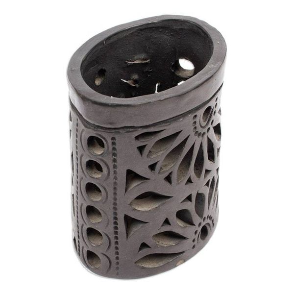Alternate image for Oaxaca Barro Negro Ceramic Oval Pencil Holder Oaxacan Ellipse